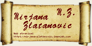 Mirjana Zlatanović vizit kartica